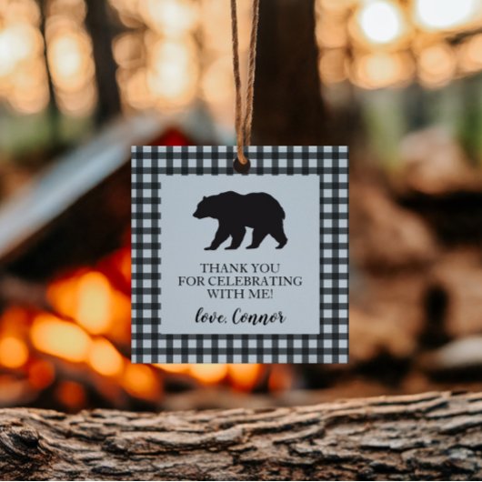 Wild One Beer Black Buffalo Pond Birthday Bedankjes Labels