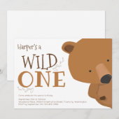 Wild One Beer die op de eerste dag van de geboorte Kaart (Voorkant / Achterkant)