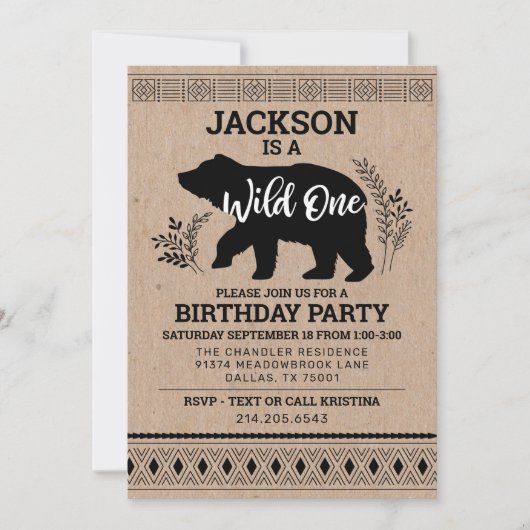 Wild One Beer eerste verjaardag Kaart (Voorkant)