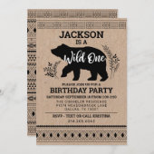 Wild One Beer eerste verjaardag Kaart (Voorkant / Achterkant)