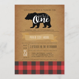 Wild One-Beer | Eerste verjaardagsfeestje uitnodig Kaart