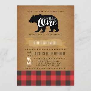 Wild One-Beer   Eerste verjaardagsfeestje uitnodig Kaart