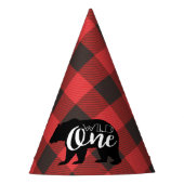 Wild One-Beer | Flanel eerste verjaardag Feesthoedjes (Voorkant)