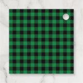 Wild One Beer groen Buffalo Plaid Verjaardag Bedankjes Labels (Achterkant)