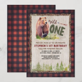 WILD ONE Beer Lumberjack Adventure Verjaardagsfees Kaart (Voorkant / Achterkant)