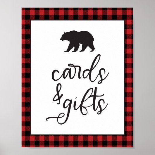 Wild One Beer Rood Buffalo Geruite Kaarten en Cade Poster (Voorkant)