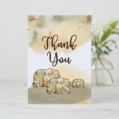 Wild One Beren Woodland Baby shower Hartelijk dank Bedankkaart (Staand voorkant)