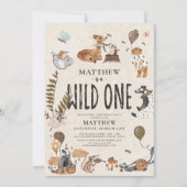 Wild One betoverende Woodland Boy 1e verjaardag Kaart (Voorkant)