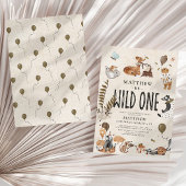 Wild One betoverende Woodland Boy 1e verjaardag Kaart