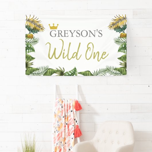 Wild One Birthday Banner - First Birthday Decor (Insitu)