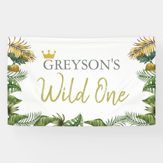 Wild One Birthday Banner - First Birthday Decor (Horizontaal)