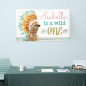 Wild One Birthday Banner Tribal 1e verjaardag (Beurs)