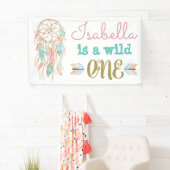 Wild One Birthday Banner Tribal 1e verjaardag (Insitu)