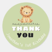 Wild One Birthday Bedankt Sticker (Voorkant)