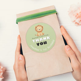 Wild One Birthday Bedankt Sticker