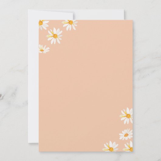 Wild One Birthday Boho Rainbow Daisy Flowers Kaart (Achterkant)