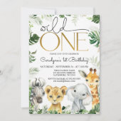Wild One Birthday Boy Invitation Kaart (Voorkant)