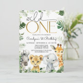 Wild One Birthday Boy Invitation Kaart (Staand voorkant)