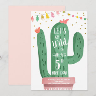 Wild One Birthday Cactus Fiesta Let's Go Wild Kaart