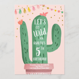 Wild One Birthday Cactus Fiesta Let's Go Wild Kaart
