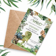 Wild One Birthday Dinosaur Raptor Tyrannosaurs