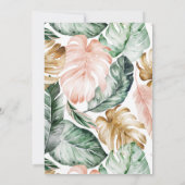 Wild One Birthday Gold Safari Oerwoud Animals Part Kaart (Achterkant)