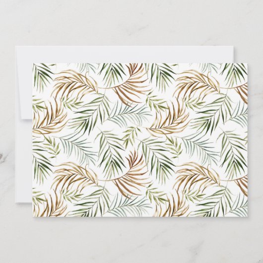 Wild One Birthday Gold Safari Oerwoud Animals Part Kaart (Achterkant)