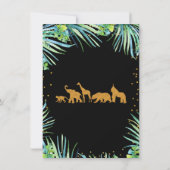 Wild One Birthday Invitation Oerwoud Party Animals Kaart (Achterkant)