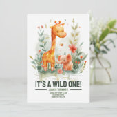 Wild One Birthday Invite Kaart (Staand voorkant)