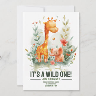 Wild One Birthday Invite Kaart