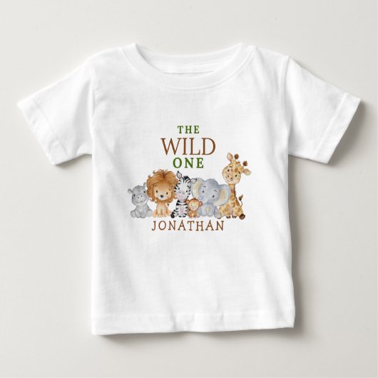 Wild One Birthday Jungle Animals (Voorkant)