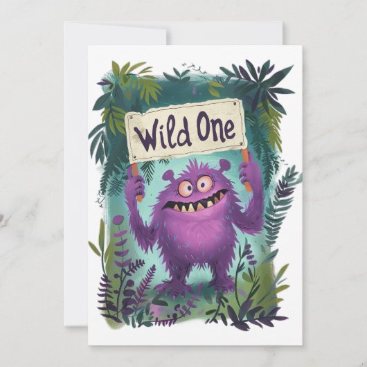 Wild One Birthday Kaart (Voorkant)