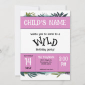 Wild One Birthday Kaart (Achterkant)