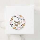Wild One Birthday Leopard Print Wild Oerwoud Party Bedankjes Labels (In situ)