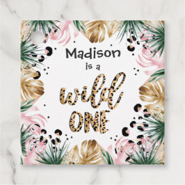 Wild One Birthday Leopard Print Wild Oerwoud Party Bedankjes Labels