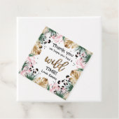 Wild One Birthday Leopard Print Wild Oerwoud Party Bedankjes Labels (In situ)