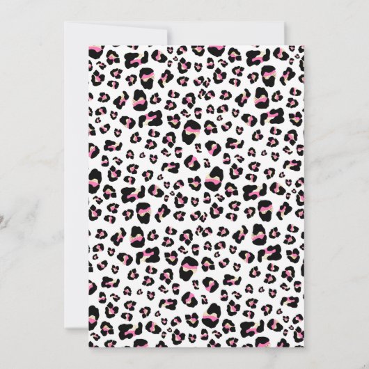 Wild One Birthday Leopard Print Wild Oerwoud Party Kaart (Achterkant)