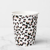 Wild One Birthday Leopard print Wild Safari Party Papieren Bekers (Achterkant)