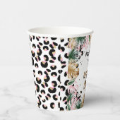 Wild One Birthday Leopard print Wild Safari Party Papieren Bekers (Rechts)