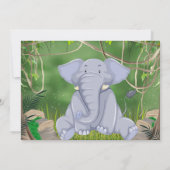 Wild One Birthday Oerwoud Animals Party Kaart (Achterkant)