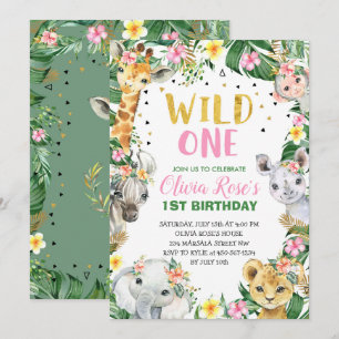 Wild One Birthday Oerwoud Safari Kaart