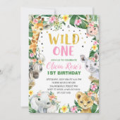 Wild One Birthday Oerwoud Safari Kaart (Voorkant)