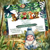 Wild One Birthday Oerwoud Safari Tropical Canopy Kaart