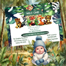 Wild One Birthday Oerwoud Safari Tropical Canopy