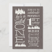 Wild One Birthday Party for 1st Birthday Kaart (Voorkant)