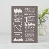 Wild One Birthday Party for 1st Birthday Kaart (Staand voorkant)