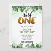 Wild One Birthday Party Invitation Kaart (Voorkant)