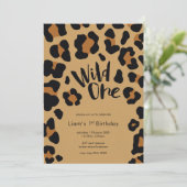 Wild One Birthday Party Kaart (Staand voorkant)