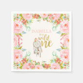 Wild One Birthday Party Napkin Boho Dreamcatcher Servetten (Voorkant)