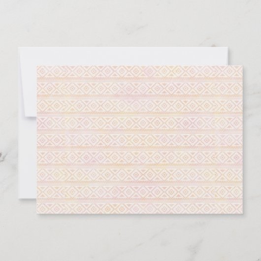 Wild One Birthday Party Roze Tipi 1e Verjaardag Kaart (Achterkant)